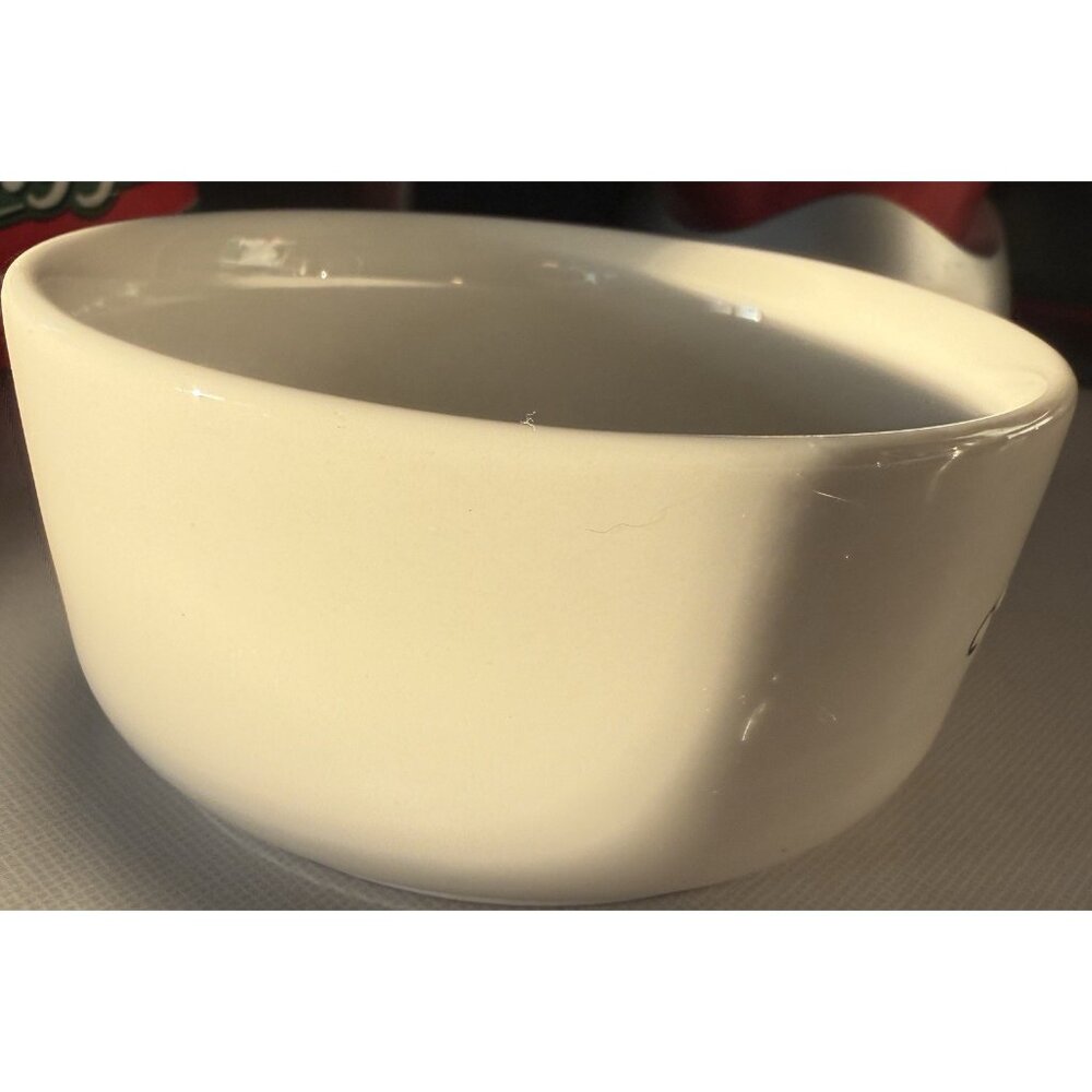 FIDO'S DINER White Live Love Bark & Pawprint Dog Cat Pet Food Water Bowl - Picture 5 of 6